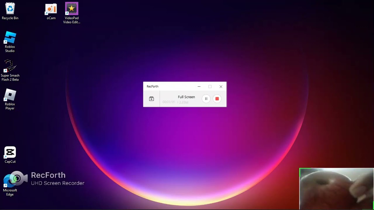 Smoking out of an apple