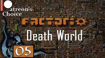 Under Attack! - Factorio: Death World - Patreon’s Choice - #05 - Let’s Play Gameplay