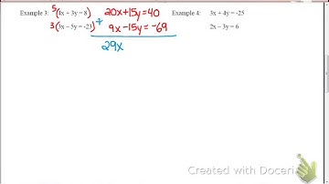 Lesson 7-3 Solving systems using elimination with multiplication