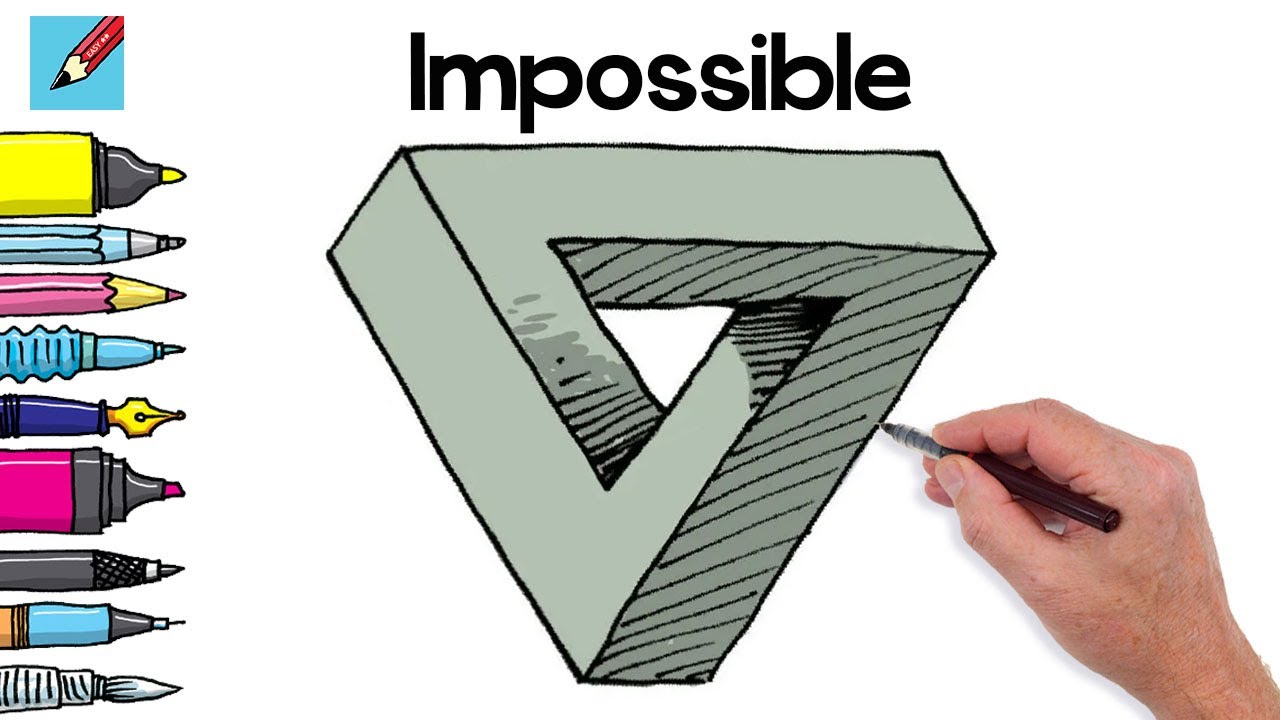 How to draw an Impossible Triangle Real Easy   YouTube