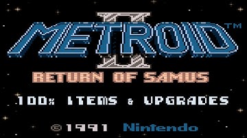 Metroid II: Return of Samus – 100% All Items & Upgrades | Full Game (Gambatte Colorized)