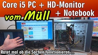 Core i5 PC ◾ HD-Monitor ◾ Notebook vom Müll ⭐ Ratet mal ob die Sachen funktionieren ?