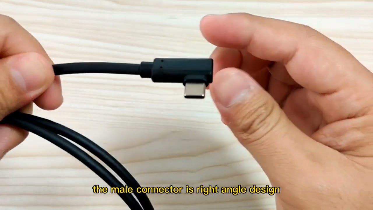 Test on Right Angle USB C Male to USB C Female Extention Cable - YouTube