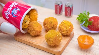 Most Delicious Wendy's Chicken Ball Crispy in Miniature Kitchen 🐔 Mini Yummy Make Fast Food at Home