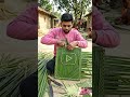दोस्तों मैंने नारियल की पत्ती से यूट्यूब बटन बनाया😱#shorts #shortsindia #handmade #explore #leafart