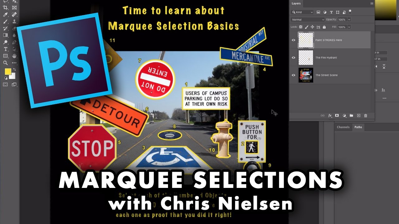 My Video Tutorial on how the Selection Marquees work in Photoshop CC.