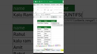 COUNTIFS Formula 🪄 बड़े Data में चुटकियों में Count करें! | Excel Shorts