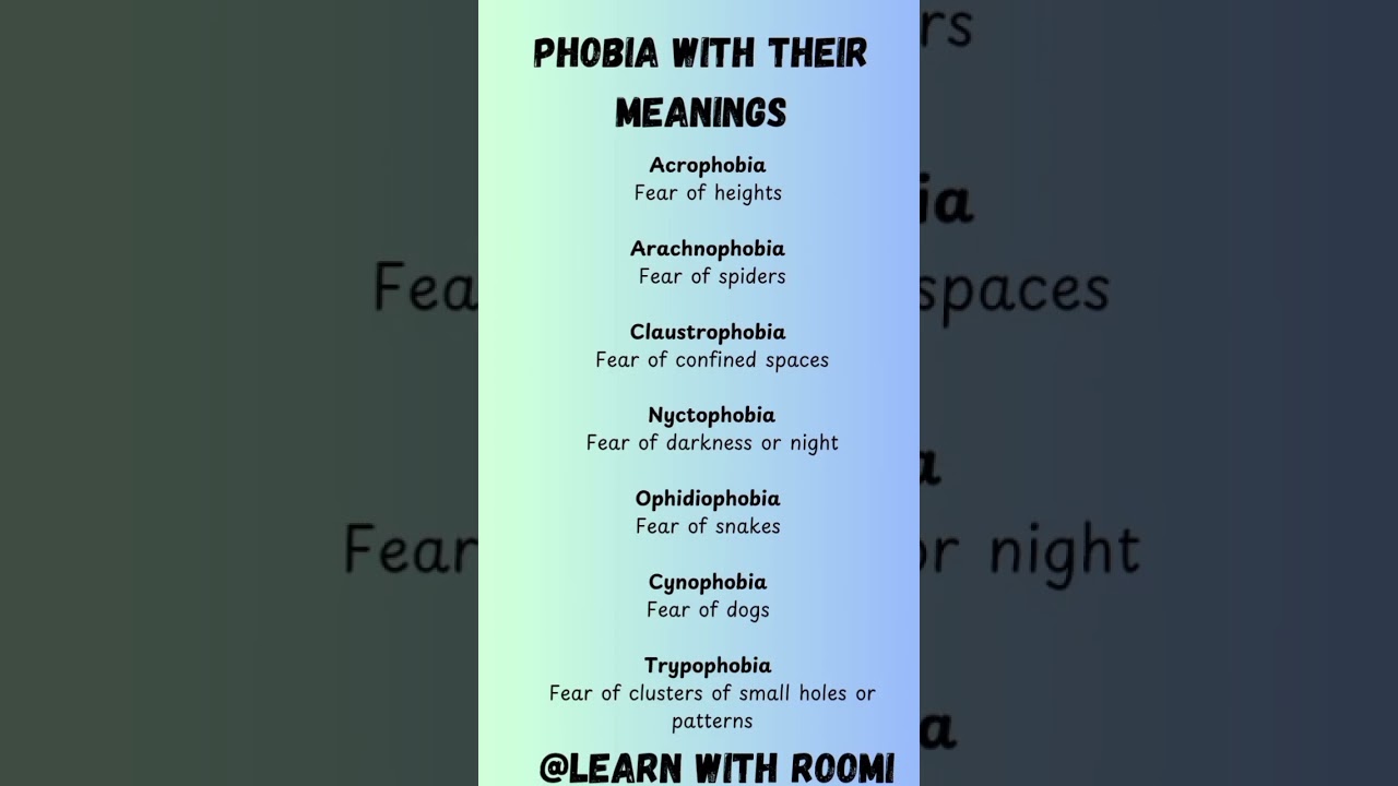 What Do These Phobias Really Mean? 
