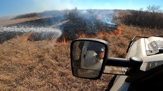 Lawn mower grass fire threatens house 3-1-21 part 1