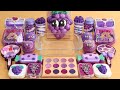 Mixing'Grape' Eyeshadow,Makeup more GLITTER  Into Slime.★ASMR★Satisfying Slime Video