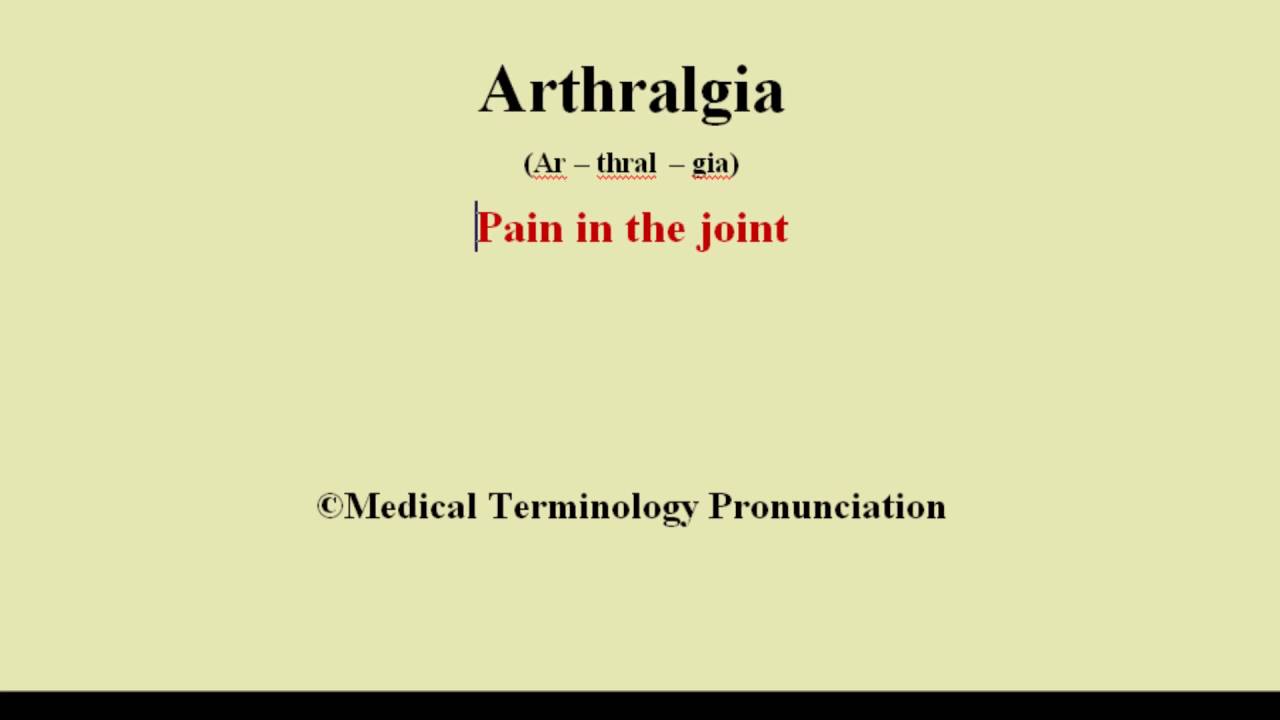 artralgie definition