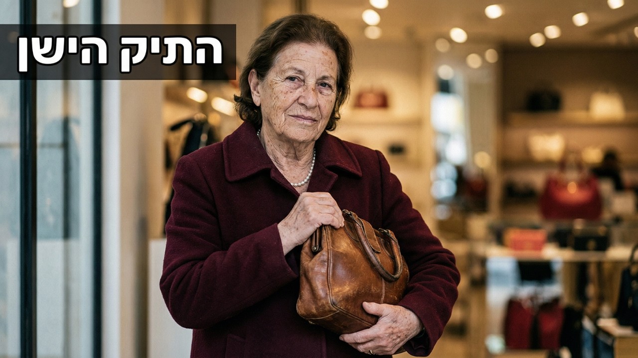 זקנה נכנסה לחנות יוקרה. מה שהסתתר בתיק הישן שלה שבר את המנהלת