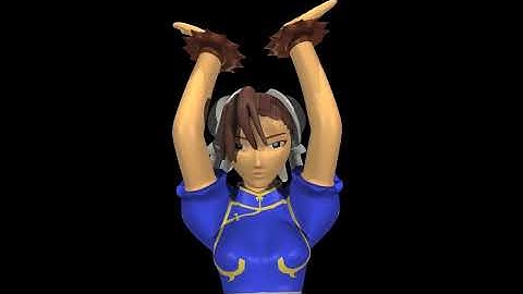 3d model of Chun-Li (Street Fighter) Natcoll project