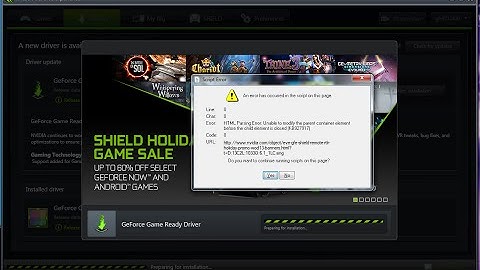 FIX An error has occured in the script on this page ,html script error Nvidia driver 2022!!!
