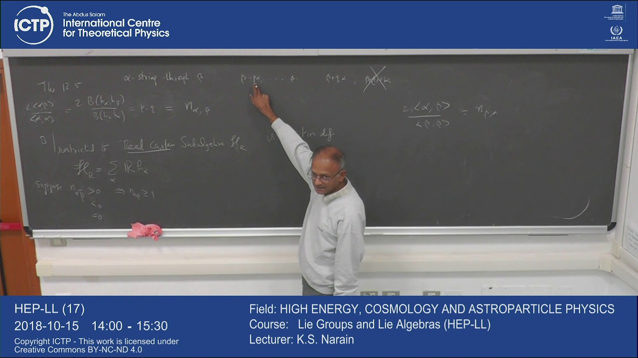 Lie Groups and Lie Algebras (HEP-LL) 17 of 18