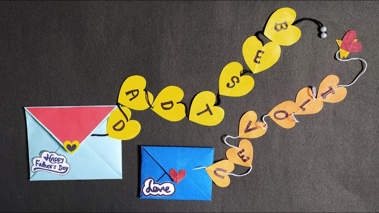 Cute and Easy Envelop Card For Father's Day | How To Make Envelope For ...