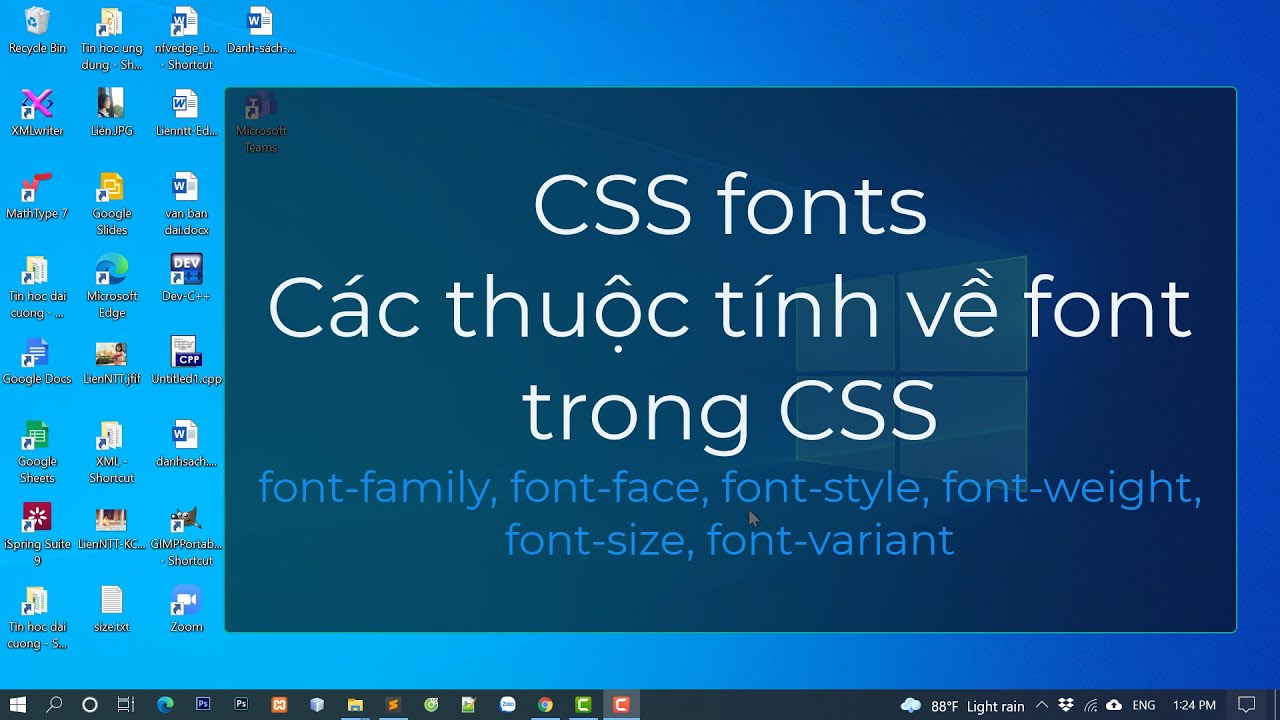 Css Fonts - Các Thuộc Tính Định Dạng Font Chữ Trong Css