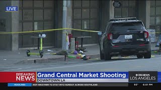Search ongoing for suspect wanted in connection with shooting outside Grand Central Market