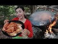 Born chicken and jackfruit eat with pepper sauce in jungle– My food Daily II Ep 06