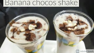 chocos and banana milkshake