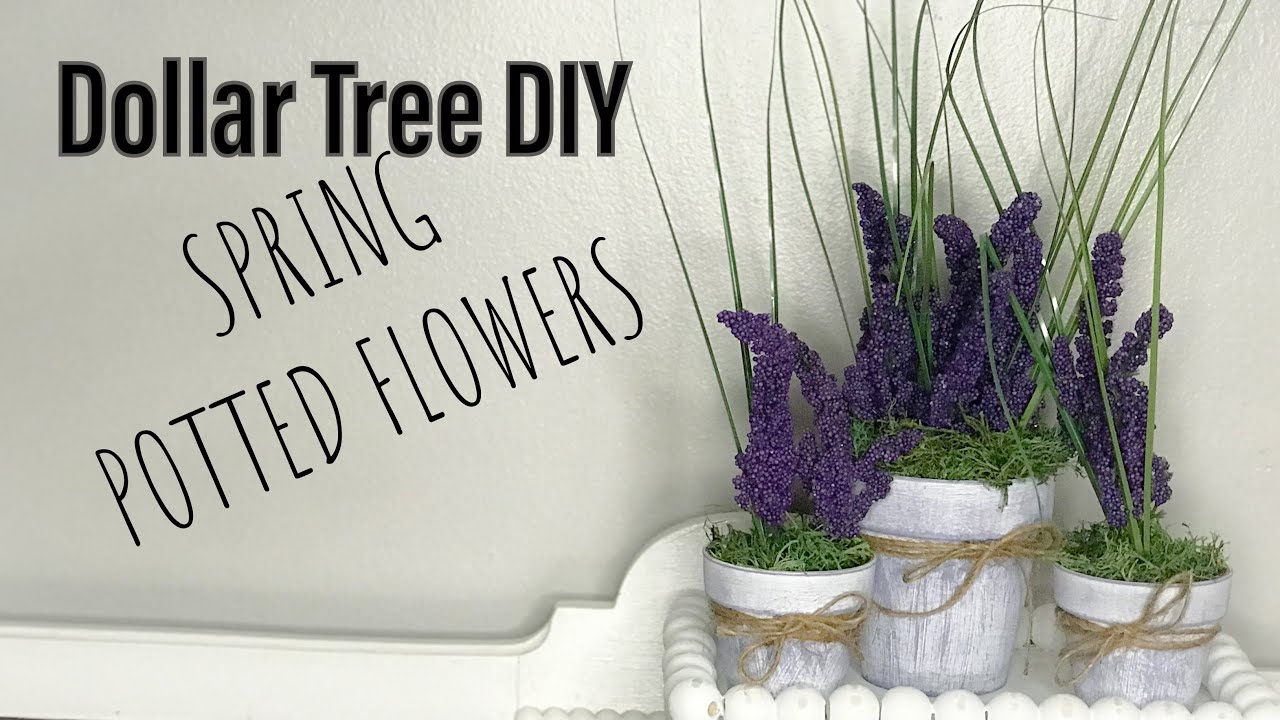 Dollar Tree Spring 2020 DIY Farmhouse Potted Floral Decor