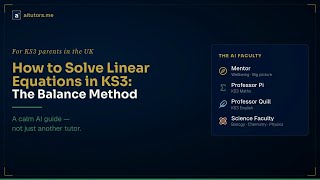 How to Solve Linear Equations in KS3: The Balance Method | aitutors.me
