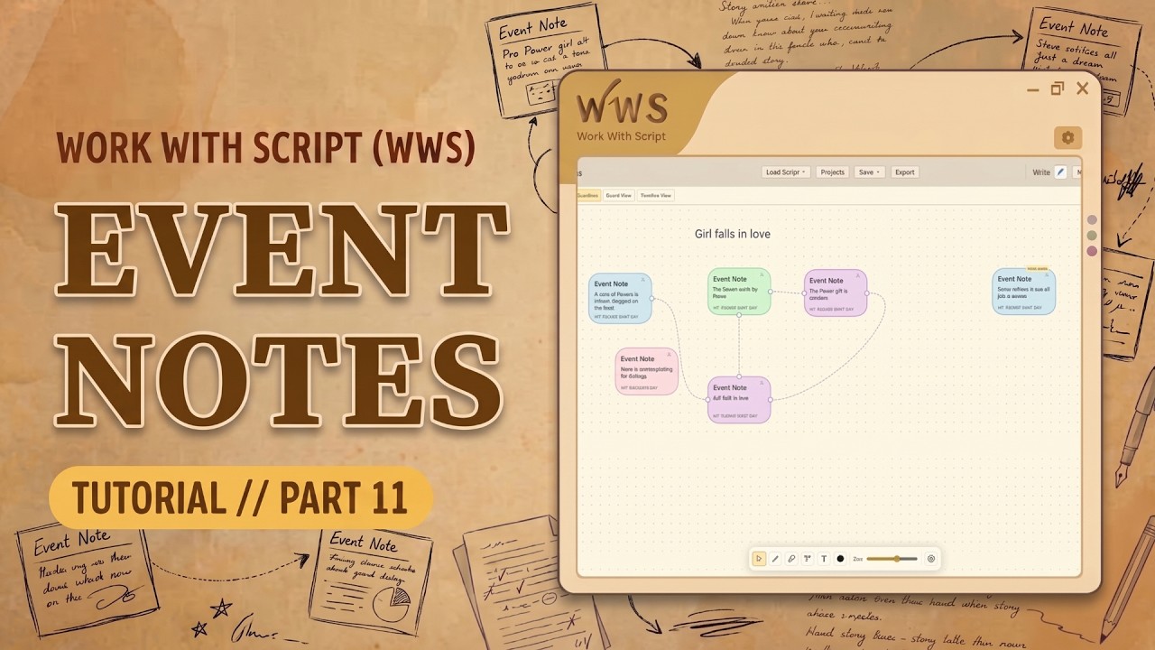 11. Event Notes - Work With Script Tutorial - YouTube