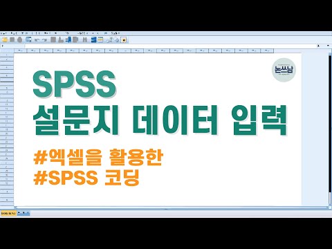   설문지 데이터 입력 엑셀을 활용한 Spss 코딩 Spss 코딩 설문지 코딩 코딩틀 엑셀 코딩