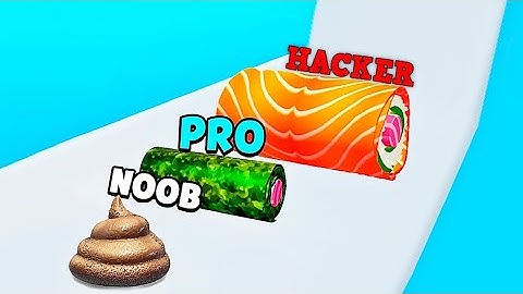 Sushi Roll 3D (NOOB vs PRO vs HACKER)