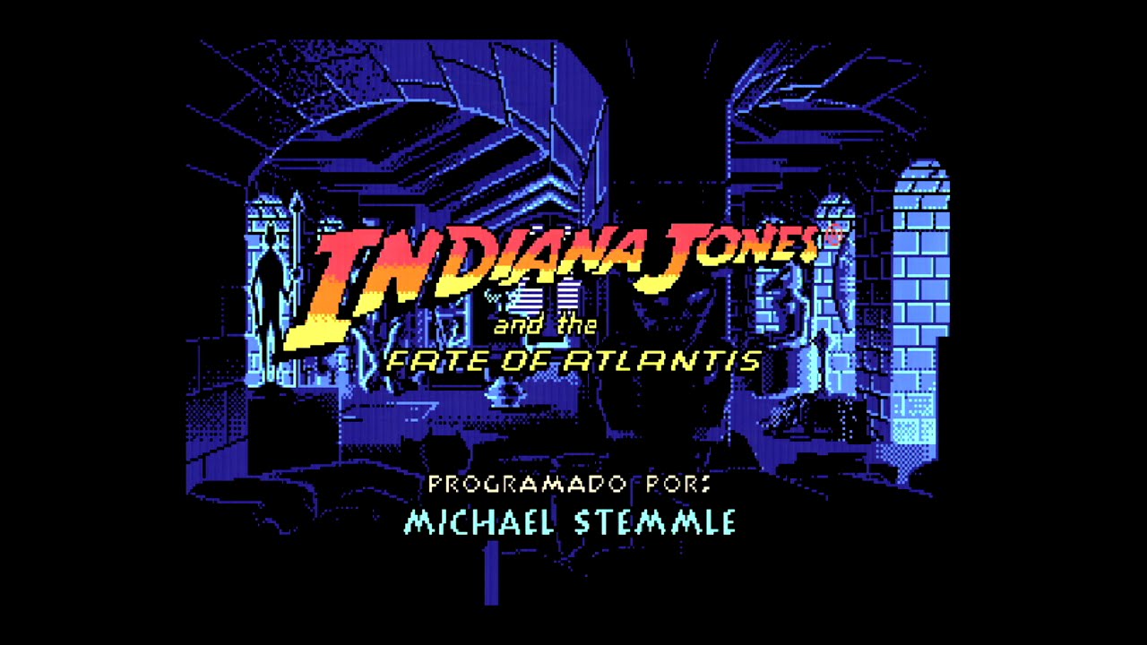 Indiana Jones and the Fate of Atlantis in a real Atari MSTE (feat.PI-MIDI)