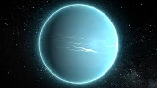 Beautiful View of Planet Uranus from Space Timelapse and Stars 4K UHD 60fps 1 Hour Video Loop