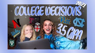 college decision reactions 2021 | Realistic GPA | (Brown, NU, Pitt, UCLA, Tulane & more)