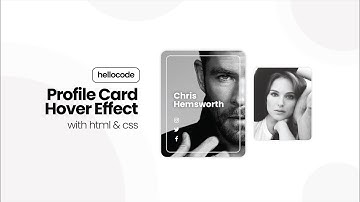 Profile Card Hover Effect With HTML CSS Tutorial