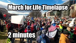 2023 March for Life Time-Lapse in 2 Minutes -- Washington, DC Profile