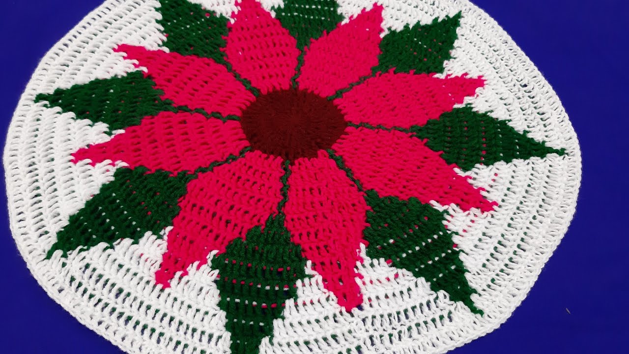 How to crochet flowershape table mat in marathi english subtitles 