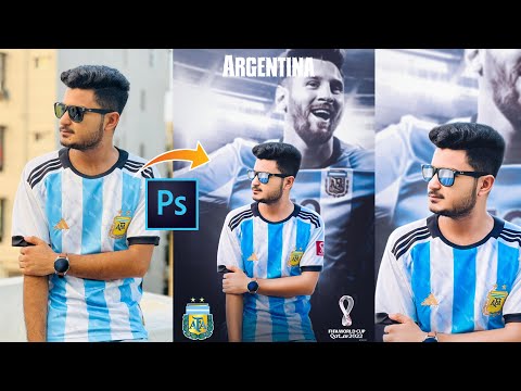 Argentina Supporters Photo Manipulation | FIFA World Cup Photo Editing - Photoshop Tutorial 2022 @AmitEditz77