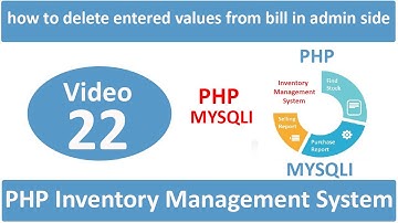 how to delete entered values from bill in admin side in php ims