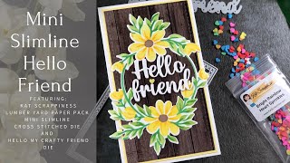 Kat Scrappiness Mini Slimline Daisy Wreath