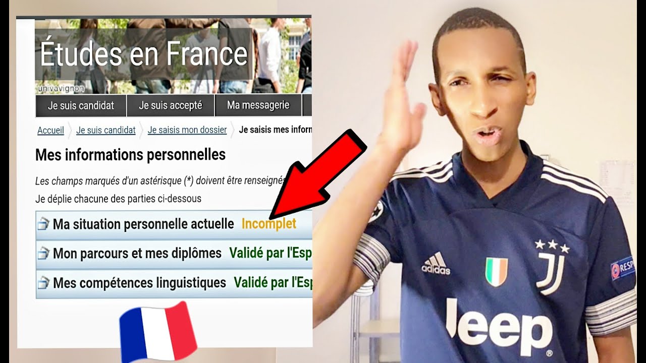 CAMPUS FRANCE : COMMENT METTRE SES INFORMATIONS PERSONNELLES ? PARTIE "JE SUIS CANDIDAT".