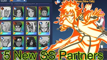 NEW UPDATE!! 5 New SS Partners Ninja new Legends app King of Ninjutsu WIll of Shinobi Naruto game