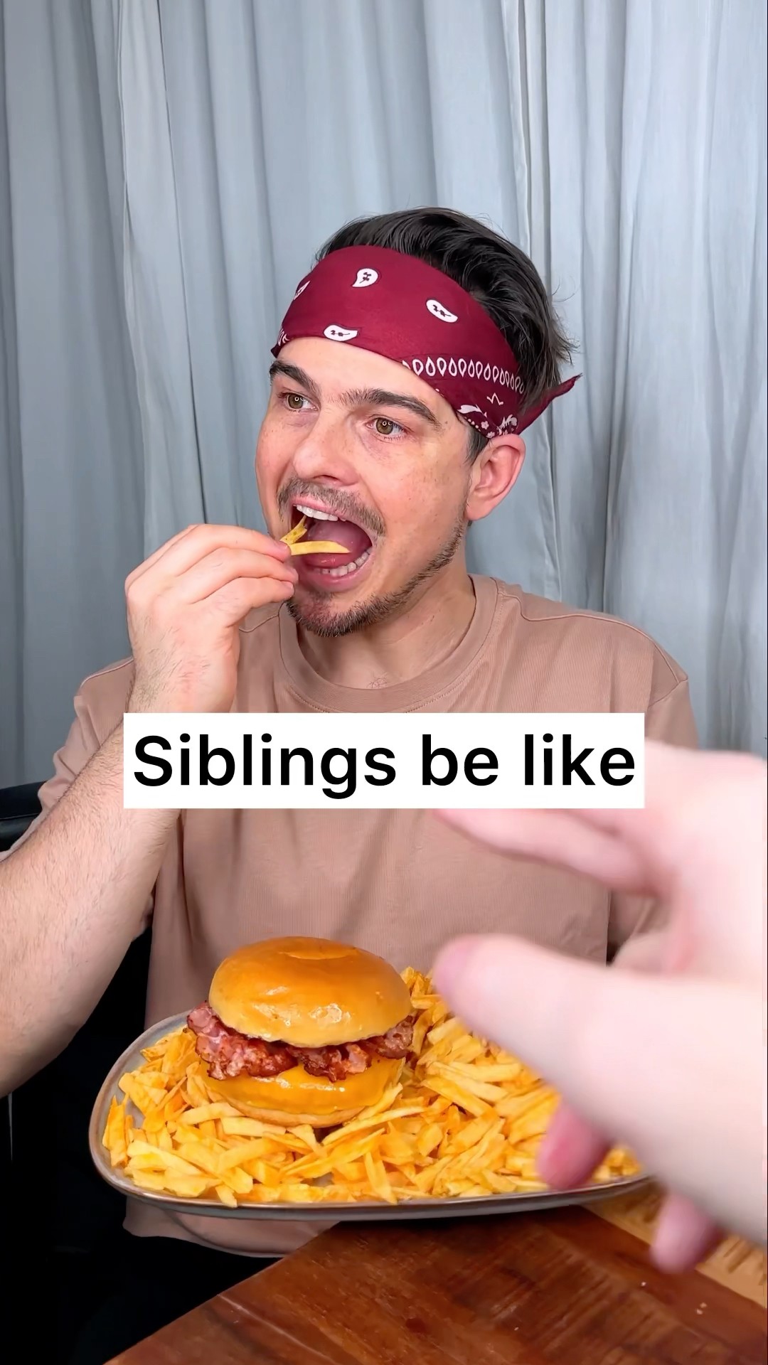 How to take BURGER from your sibling properly??❤️?| CHEFKOUDY