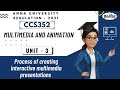 Process of Creating Interactive Multimedia Presentations in Tamil | CCS352 Multimedia and Animation