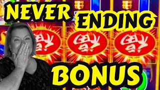 LONGEST BONUS ROUND on PANDA MAGIC, Dragon link slot machine.