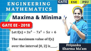 GATE problem based on Maxima minima I Engineering Mathematics by Priyanka Sharma Mam