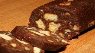 видео Шоколадная колбаса из печенья: рецепт