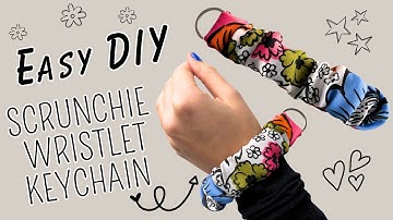How To Make Scrunchie Wristlet Keychain | DIY Wristlet Key Fob | Easy and Quick Sewing Tutorial