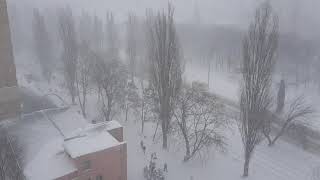 Heavy snow in Odessa. Сильный снег в Одессе 2018