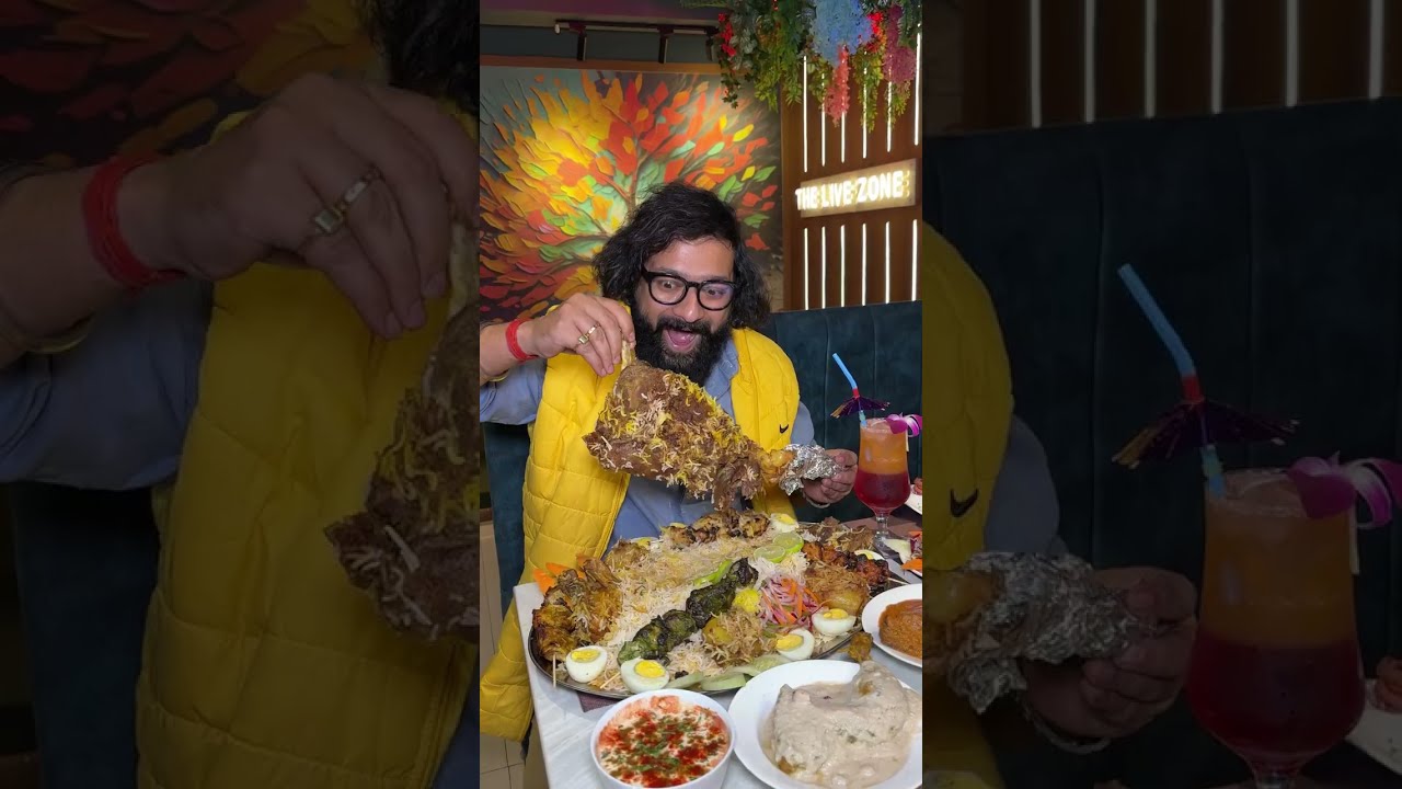 1.5KG এর রান সহ একটা বিশাল বড়ো Biryani Platter যেটা অনেকে মিলে Share করে খেতে পারবেন 