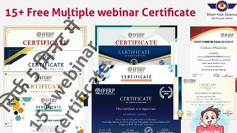 Free Multiple Certificate | 15+ free certificate | |#Short_trick_Science