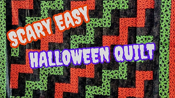 SCARY EASY Halloween ZigZag Quilt #homesteading #beginnerfriendly #quilttutorial #halloweendecor